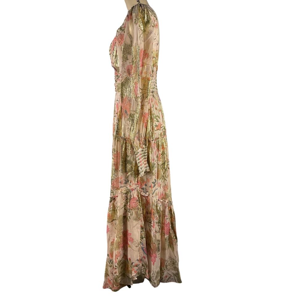 Hemant And Nandita Embellished Pink Pria Maxi Dress Size M - Picture 4 of 6